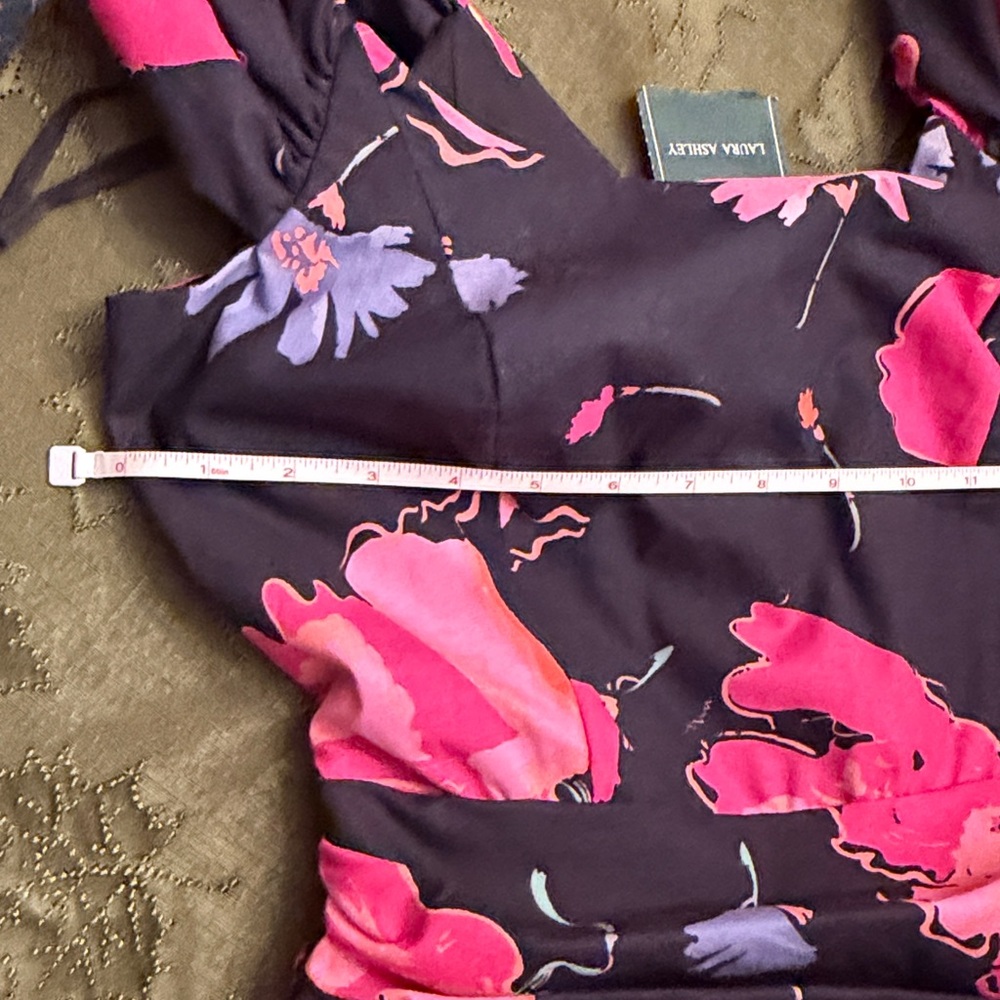 Vintage Laura Ashley Dress - Pink and Black Floral NWT - Picture 13 of 16